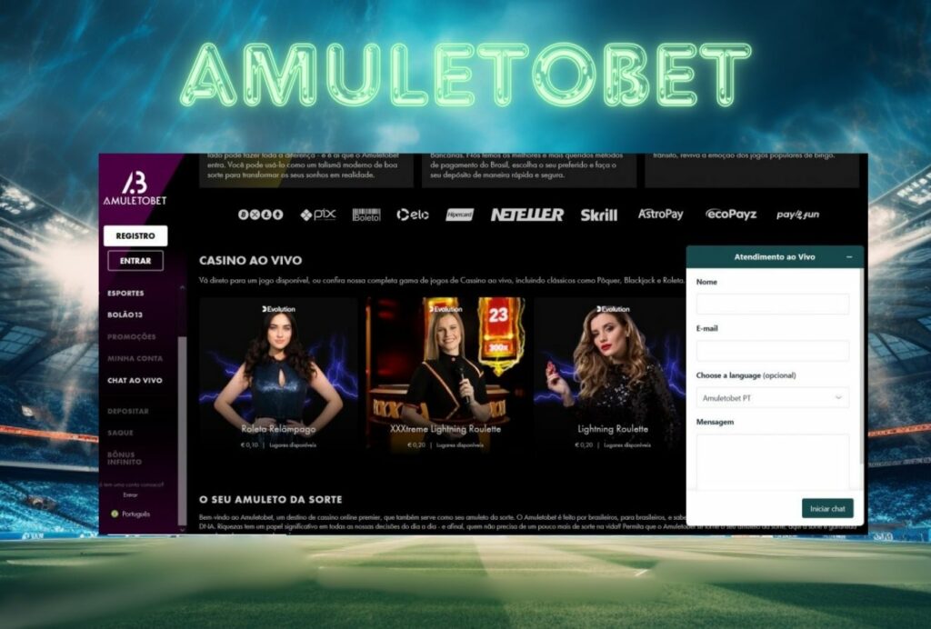 Amuletobet site casino jogos guia