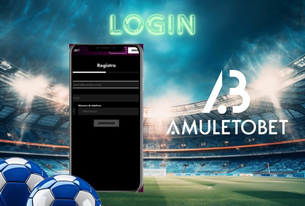 Como fazer o login na Amuletobet Brasil app